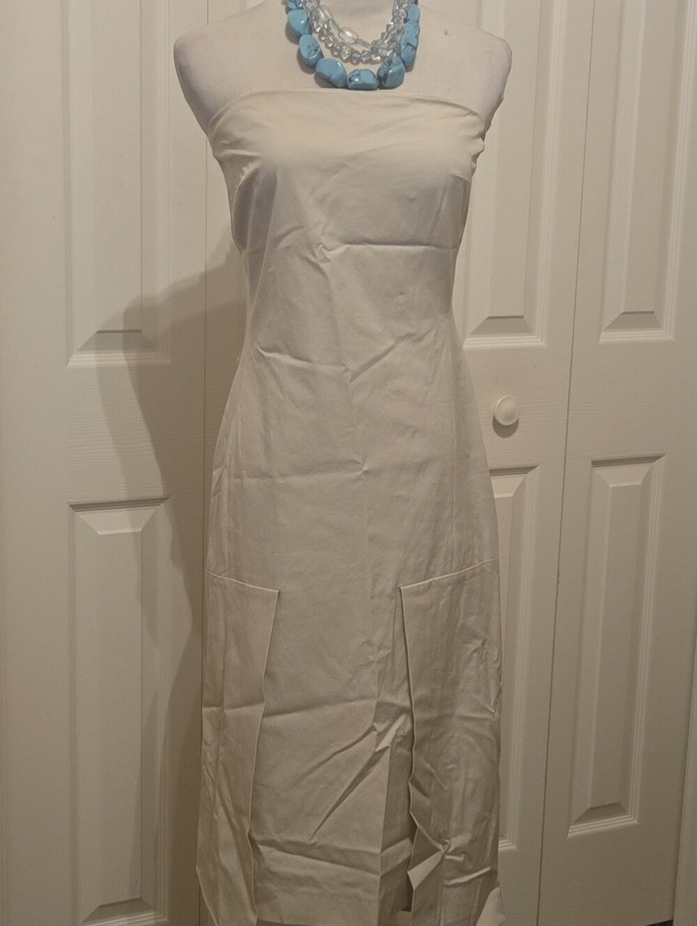PATRIZIA PEPE Made In Italy Strapless White Women’s Dress Sz S